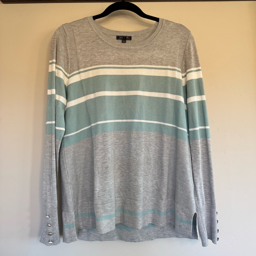 Lety & Me Striped Knit Top